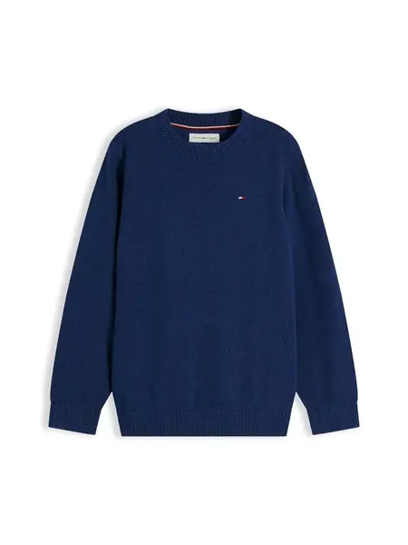 TOMMY HILFIGER Sveter 'Essential Flag Embroidery'  námornícka modrá