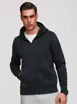 Ombre Men's unbuttoned BASIC sweatshirt - black