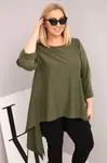 Plus size tunika s asymetrickým střihem