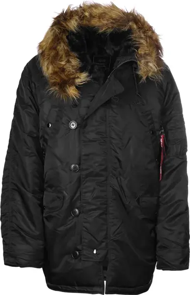 ALPHA INDUSTRIES Zimná parka 'N3B'  čierna
