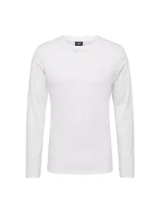 JOOP! Jeans Tričko 'Alphis'  svetlosivá / biela