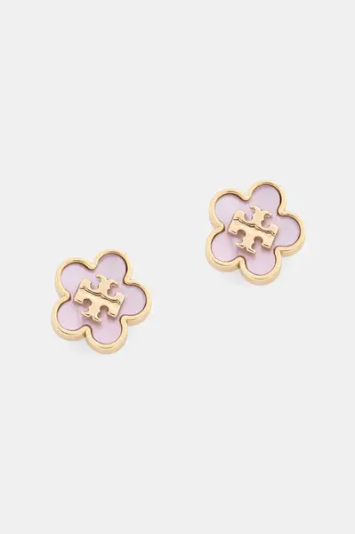Tory Burch  náušnice dámské pozlacené perleťové