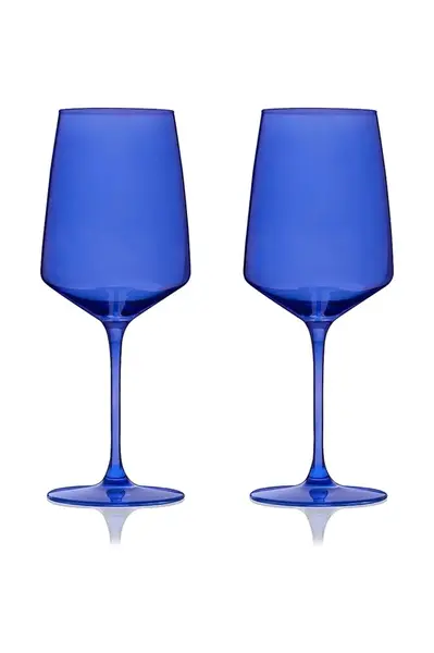 Viski sada skleniček na víno z barevného skla 650 ml