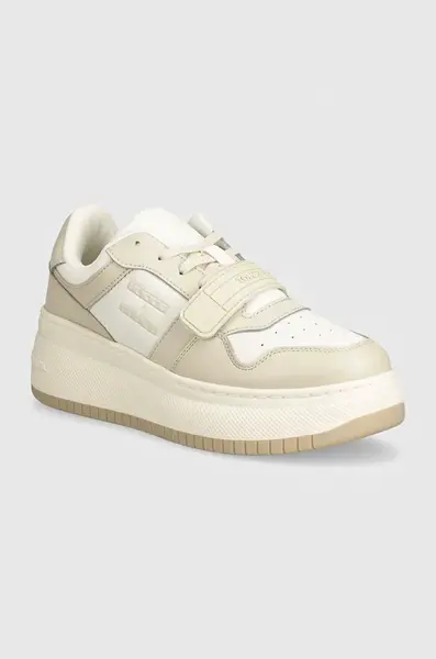 Tenisky Tommy Jeans TJW RETRO BASKET FLATFORM VELCRO