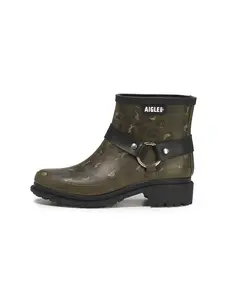 AIGLE Gumáky 'Macadames'  kaki / olivová / čierna