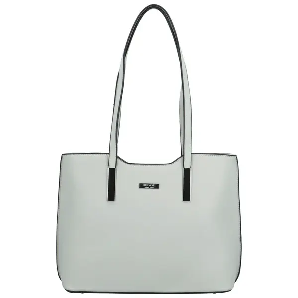 Dámská kabelka na rameno světle šedá - Delami Velvet Aura
