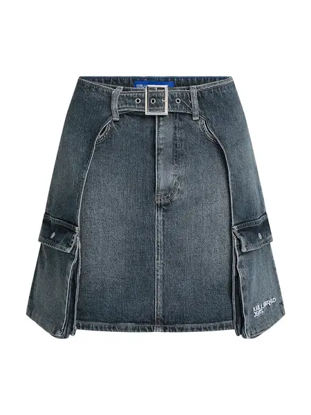 KARL LAGERFELD JEANS Sukňa  tmavomodrá