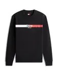 Tommy Jeans Mikina  červená / čierna / biela