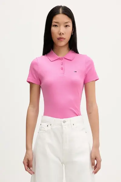 Tommy Jeans polo dámské bavlněné s elastanem