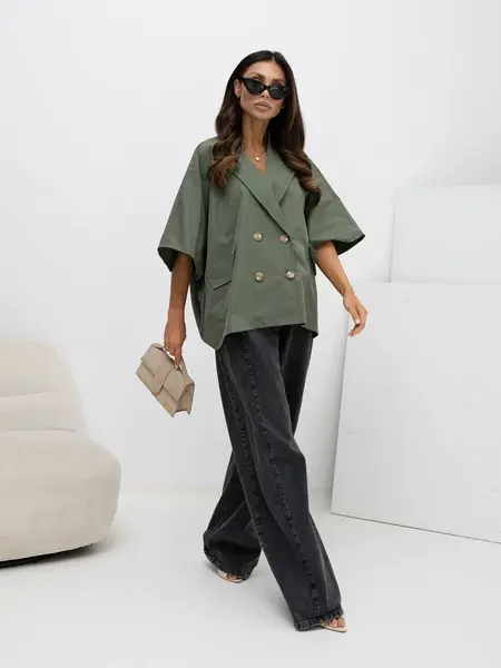 Khaki oversize trenčkot Rue Paris