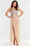 Awama Woman's Dress A486 Beige