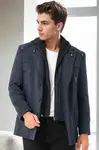K9532 DEWBERRY MEN'S COAT-DIAGONAL NAVY BLUE