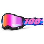 Motokrosové brýle 100% Accuri 2 Mirror Superdome modro-růžová, červené plexi