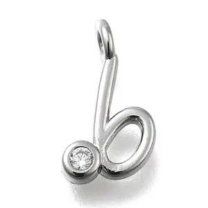 Brass Micro Pave Cubic Zirconia Pendants