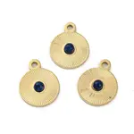 Real 14K Gold Plated Natural Sodalite Pendants