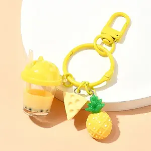 Milk Tea Cup Resin Pendant Decoration