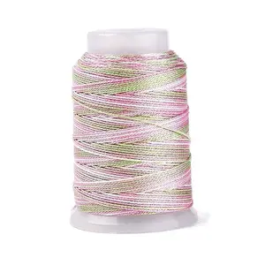 5 Rolls 9-Ply Braided Nylon Strings with Metallic Thread