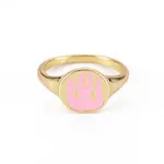 Alloy Enamel Wide Band Rings