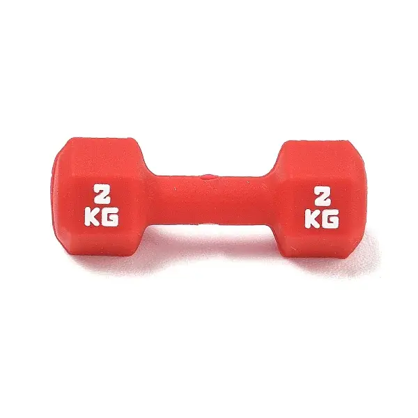 Gym Equipment Theme Silicone Focal Beads