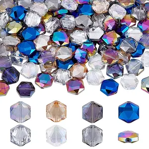 120Pcs 8 Colors Electroplate Glass Beads Strands