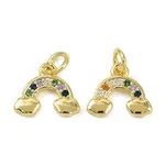Brass Micro Pave Cubic Zirconia Pendants