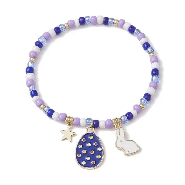 Alloy Enamel Charm Bracelets