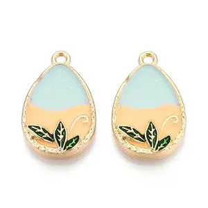 Rack Plating Alloy Enamel Pendants