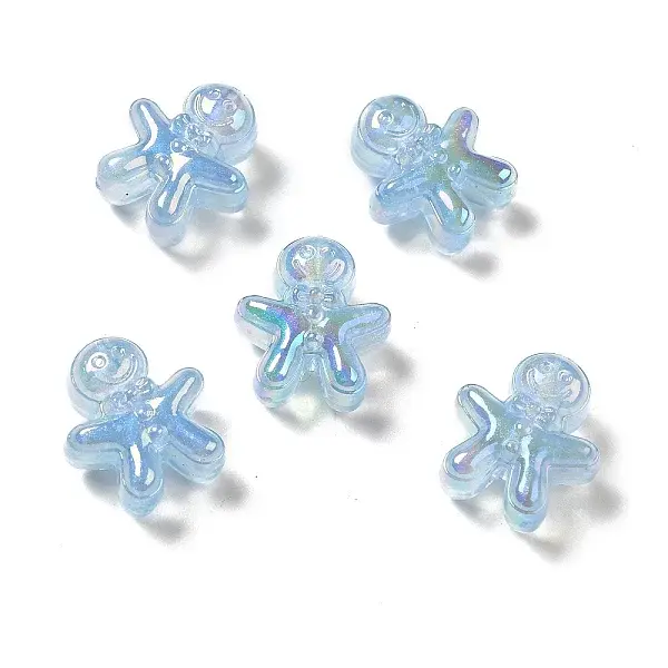 UV Plating Rainbow Iridescent Acrylic Beads