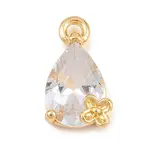Brass Micro Pave Cubic Zirconia Charms