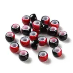 Spray Painted ABS Plastic European Beads