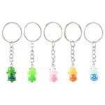 10Pcs 5 Colors Resin Tortoise Pendant Keychain