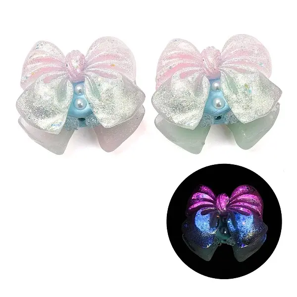 Luminous Opaque Resin & Rhinestone & Polymer Clay Beads