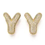 Brass Micro Pave Cubic Zirconia Pendants