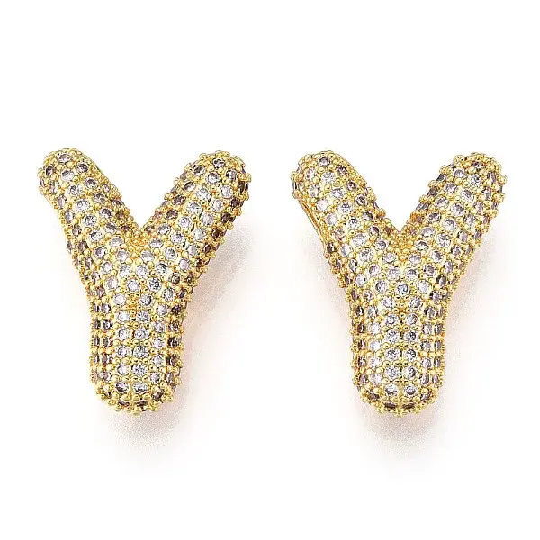 Brass Micro Pave Cubic Zirconia Pendants