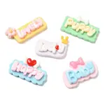 Opaque Resin Cartoon Word Cabochons