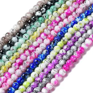 Drawbench & Baking Paint Glass Beads Strands
