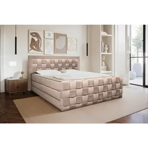 Livetastic POSTEL BOXSPRING, 180/200 cm, béžová