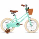 Dětské kolo Joystar Retro 16" s košíkem • 104-135 cm mentolová