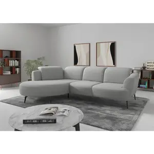 Sit & More ROHOVÁ SEDAČKA, textil, světle šedá