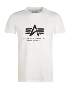 ALPHA INDUSTRIES Tričko  čierna / biela