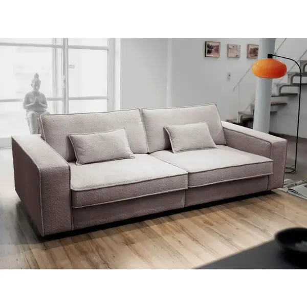 Livetastic POHOVKA BIG SOFA, plast, textil, kompozitní dřevo, šedohnědá