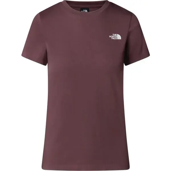The North Face W S/S SIMPLE DOME SLIM TEE Dámské tričko, vínová, velikost