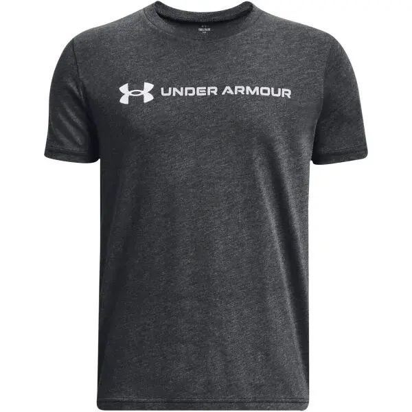 Under Armour WORDMARK Chlapecké triko, tmavě šedá, velikost XS