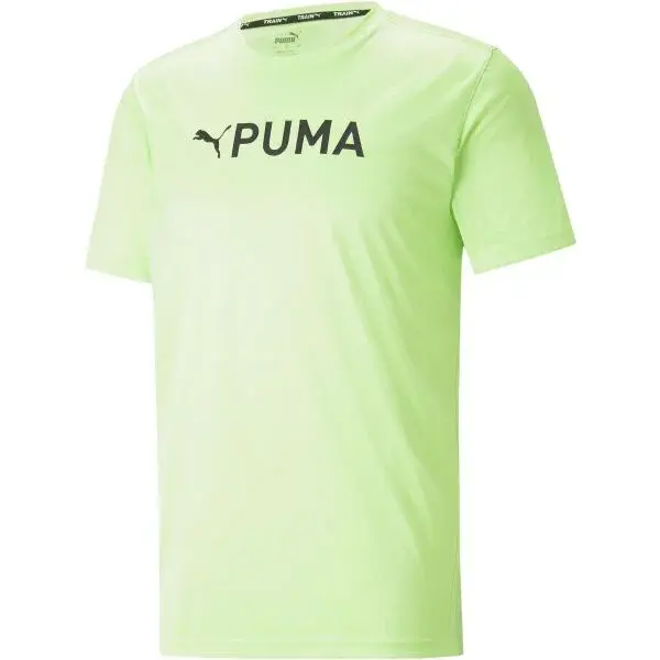 Puma FIT LOGO GRAPHIC TEE Pánské sportovní triko, světle zelená, velikost XXL