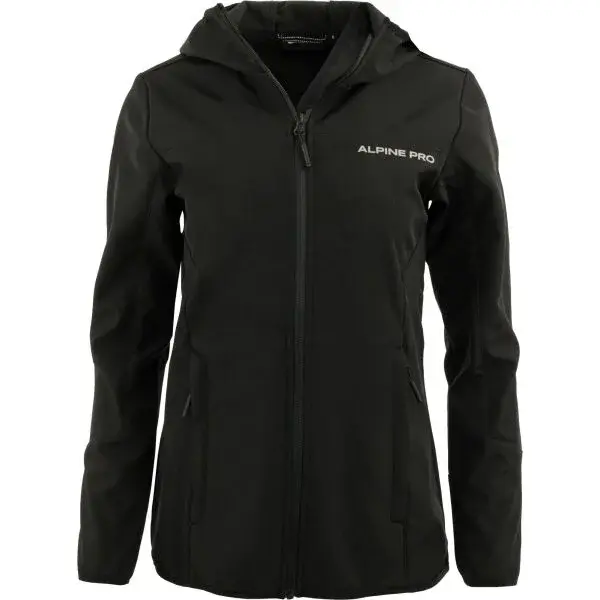 ALPINE PRO BREFA Dámská softshellová bunda, černá, velikost