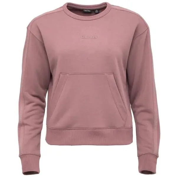 Calvin Klein PW - PULLOVER CROPPED Dámská mikina, růžová, velikost