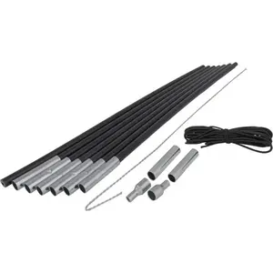 Crossroad TENT POLES 9,5MM Sada na opravu stanových tyčí, černá, velikost