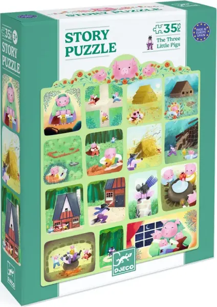 Story Puzzle Tři Prasátka - 35 dílů