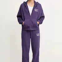 Tepláková souprava EA7 Emporio Armani dámská, fialová barva, AF12473.7W000420