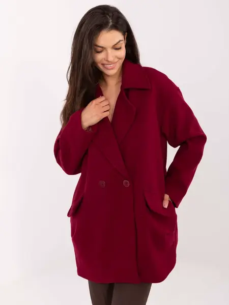Coat IT-EN-A9582.86-burgundy
